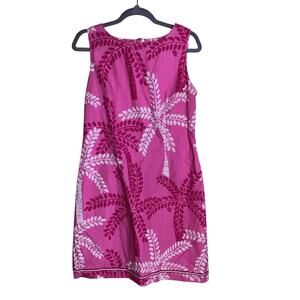 Lilly Pulitzer Women Floral Sleeveless shift Dress Sz. 10 Pink EUC Resort wear